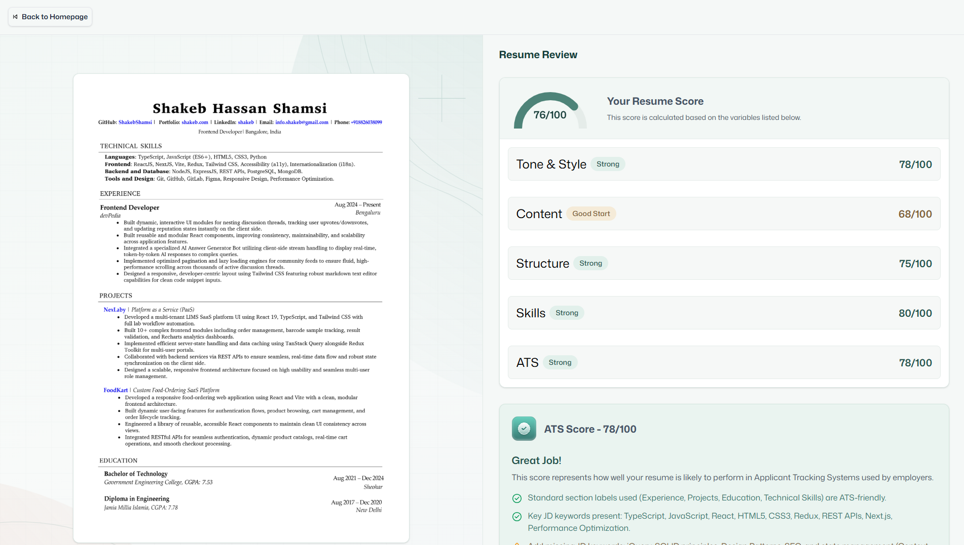 ResuMatrix preview