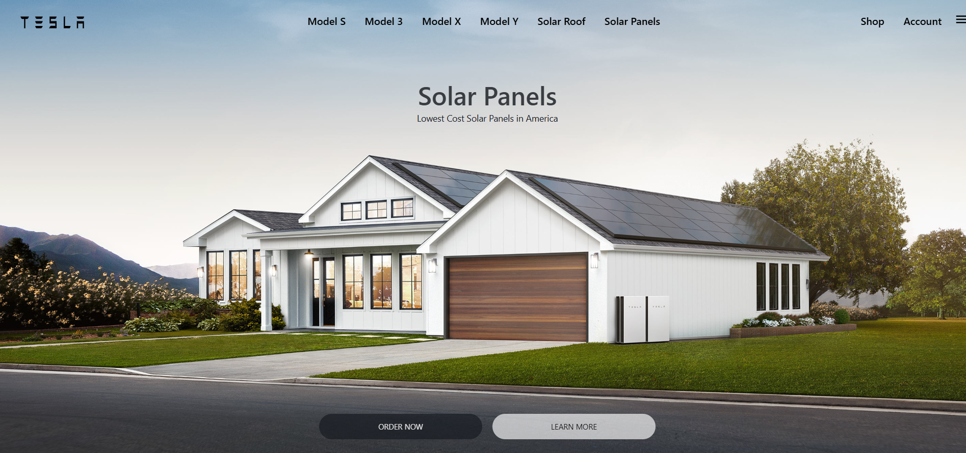 Tesla Landing Page preview